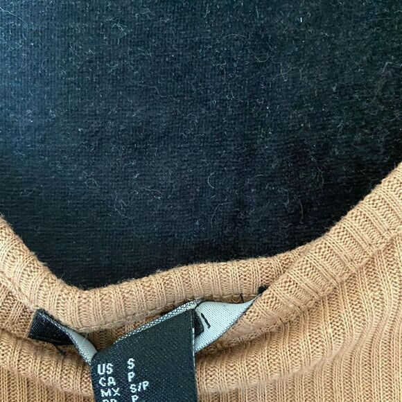 Forever 21 Ribbed Bodycon Dress – Tan / Camel – Size S New without tags - Picture 5 of 5